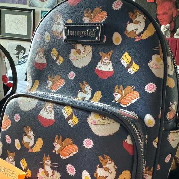 Rare Loungefly Corgi Ramen Backpack - Picture 7 of 7